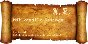 Márcsák Relinda névjegykártya